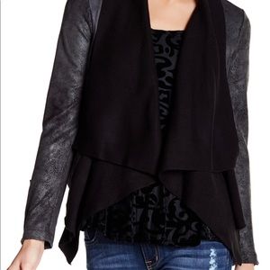 Jessica Simpson Drape Collar Moto Jacket